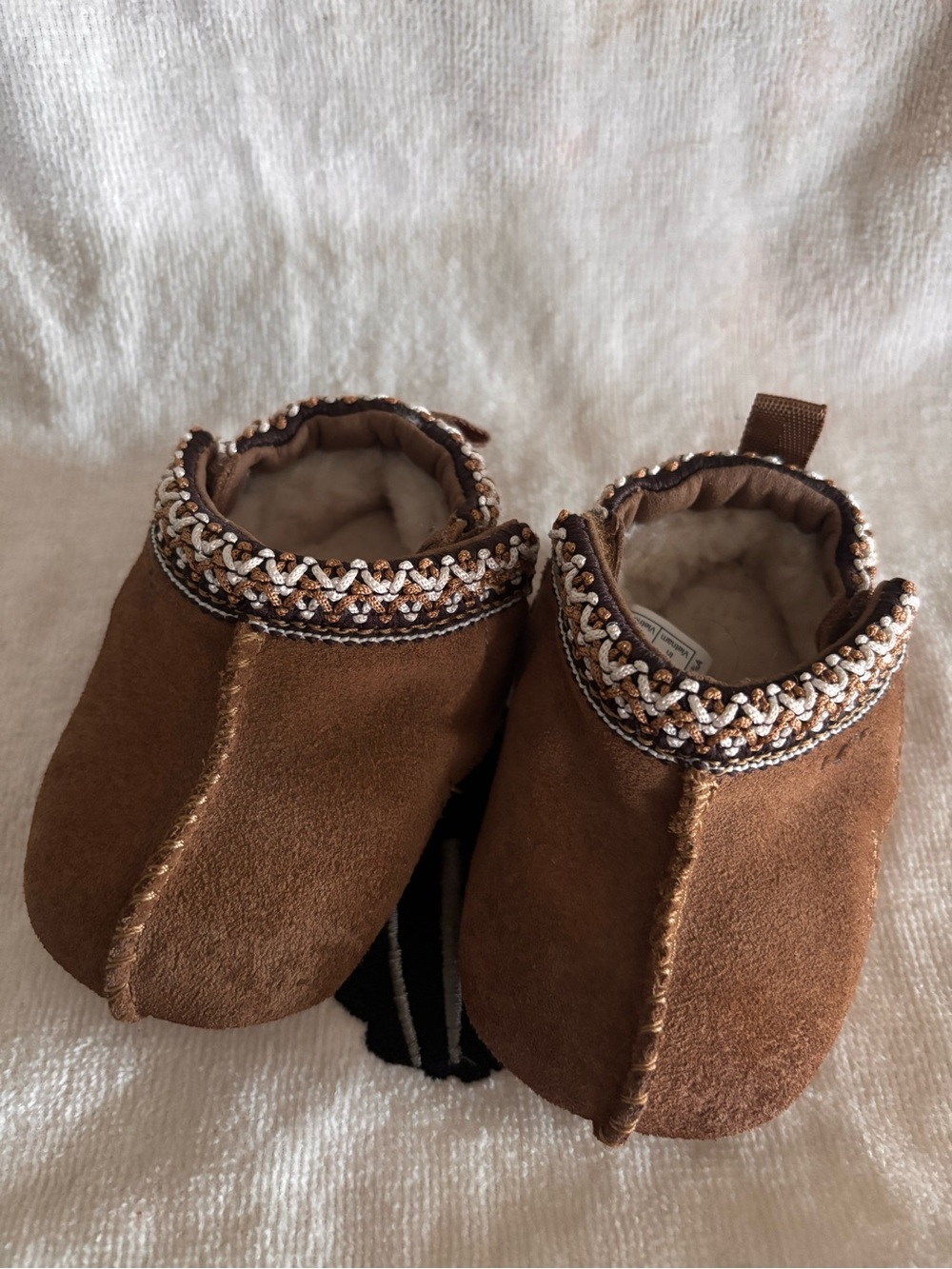 UGG Infant Chestnut Suede Moccasin Booties